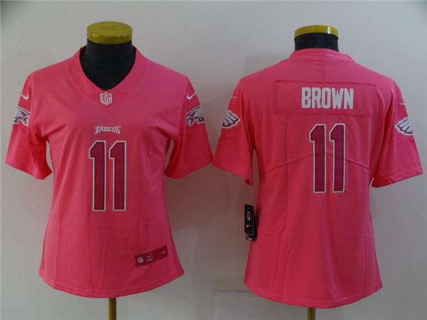 Youth Pink Philadelphia Eagles Active Player Custom Stitched Football Jersey